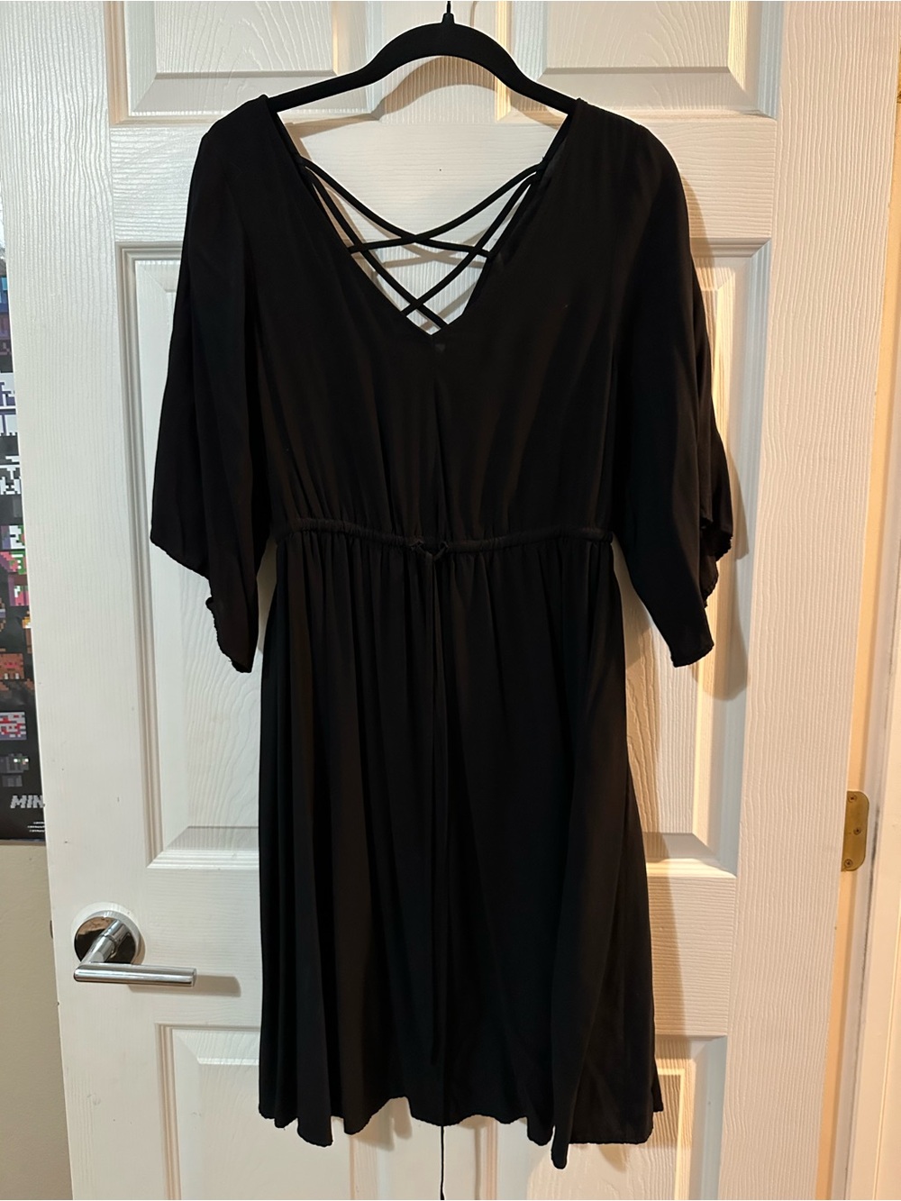 torrid Black V-Neck Crisscross Midi Dress